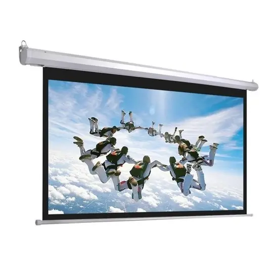 Peak M200 400×300 cm Motorlu Kumandalı Projeksiyon Perdesi-Beyaz Kasa görsel 3